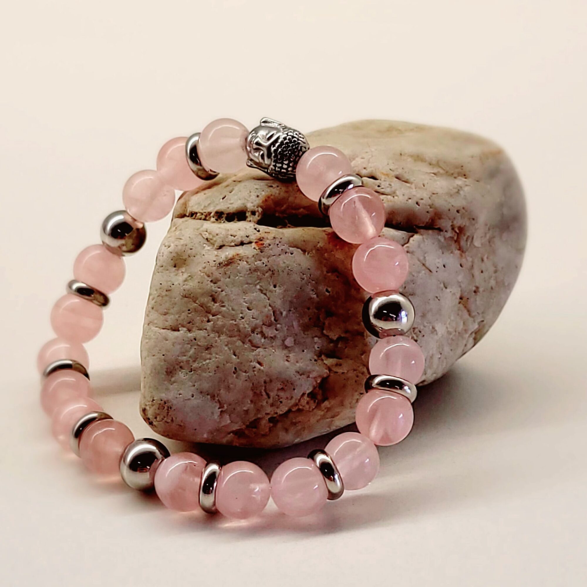Quarzo rosa e acciaio chirurgico